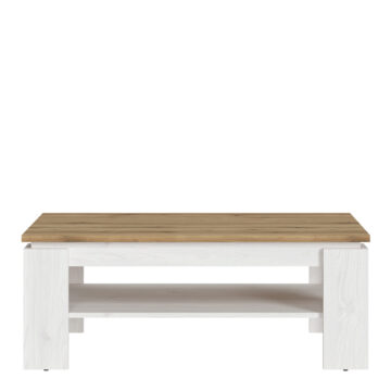 Pelham White Coffee Table | Larch Sibiu and Oak Finish