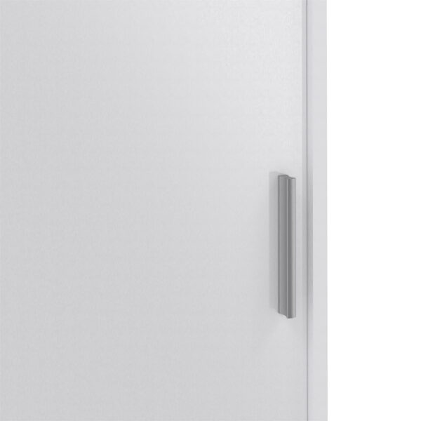 Moderno Wardrobe with 1 Sliding Door | White High Gloss | Self Assembly