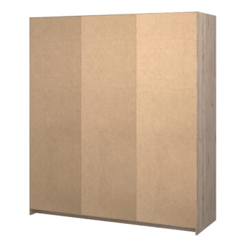 Moderno Sliding Door Wardrobe with Drawers | Hickory Oak Finish