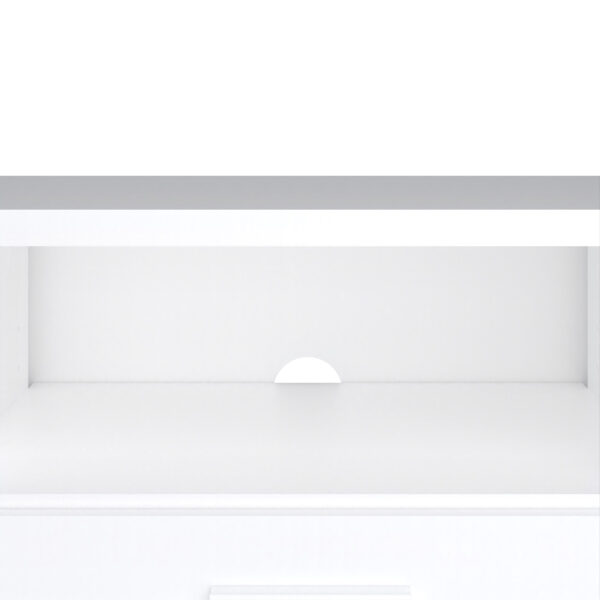 Media TV Unit with 2 Doors & 1 Drawer 147cm | White | Self Assembly