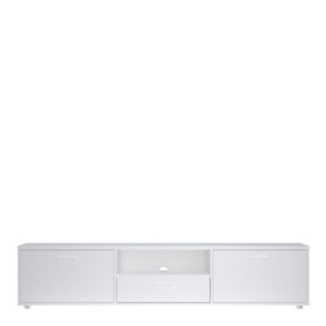 White Media TV Unit 2 Doors & 1 Drawer 177cm