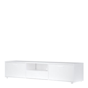 White Media TV Unit 2 Doors & 1 Drawer 177cm