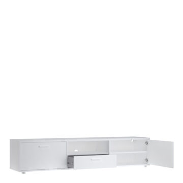White Media TV Unit 2 Doors & 1 Drawer 177cm