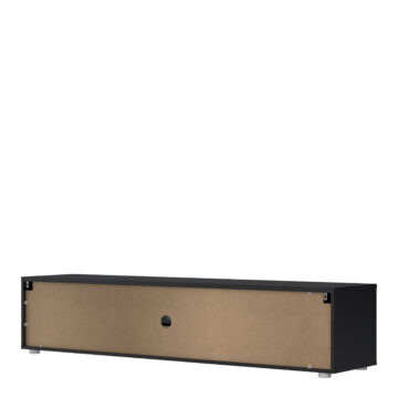 Black Media TV Unit 2 Doors & 1 Drawer 177cm