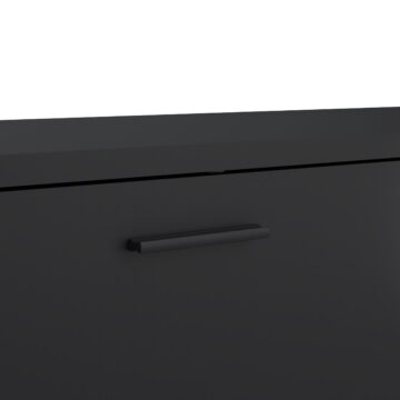 Black Media TV Unit 2 Doors & 1 Drawer 177cm
