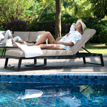 Maze Allure Sunlounger | Oatmeal