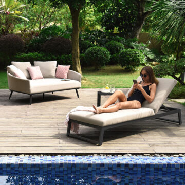 Maze Allure Sunlounger | Oatmeal