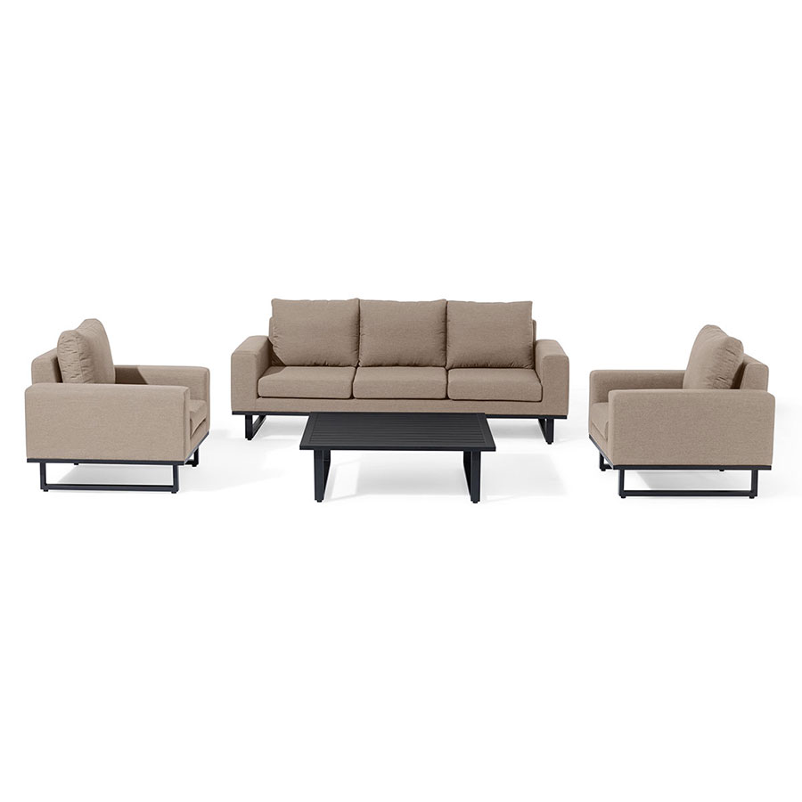 Maze Ethos 3 Seat Sofa Set Taupe Oak World