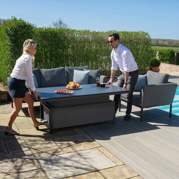 Maze Pulse 3 Seat Sofa Set with Rising Table | Flanelle