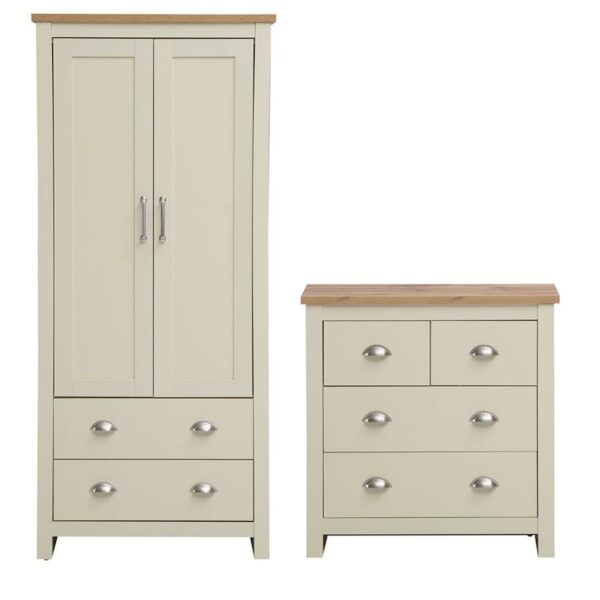 Leigh Cream 2 Piece Set | Cream | Self Assembly
