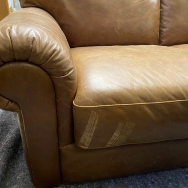 Portofino 2 Seat Italian Leather Sofa | Vintage Brown | Clearance