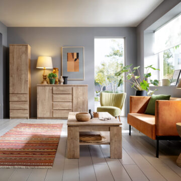 Birtley 2 Door 4 Drawer Sideboard | Oak Finish