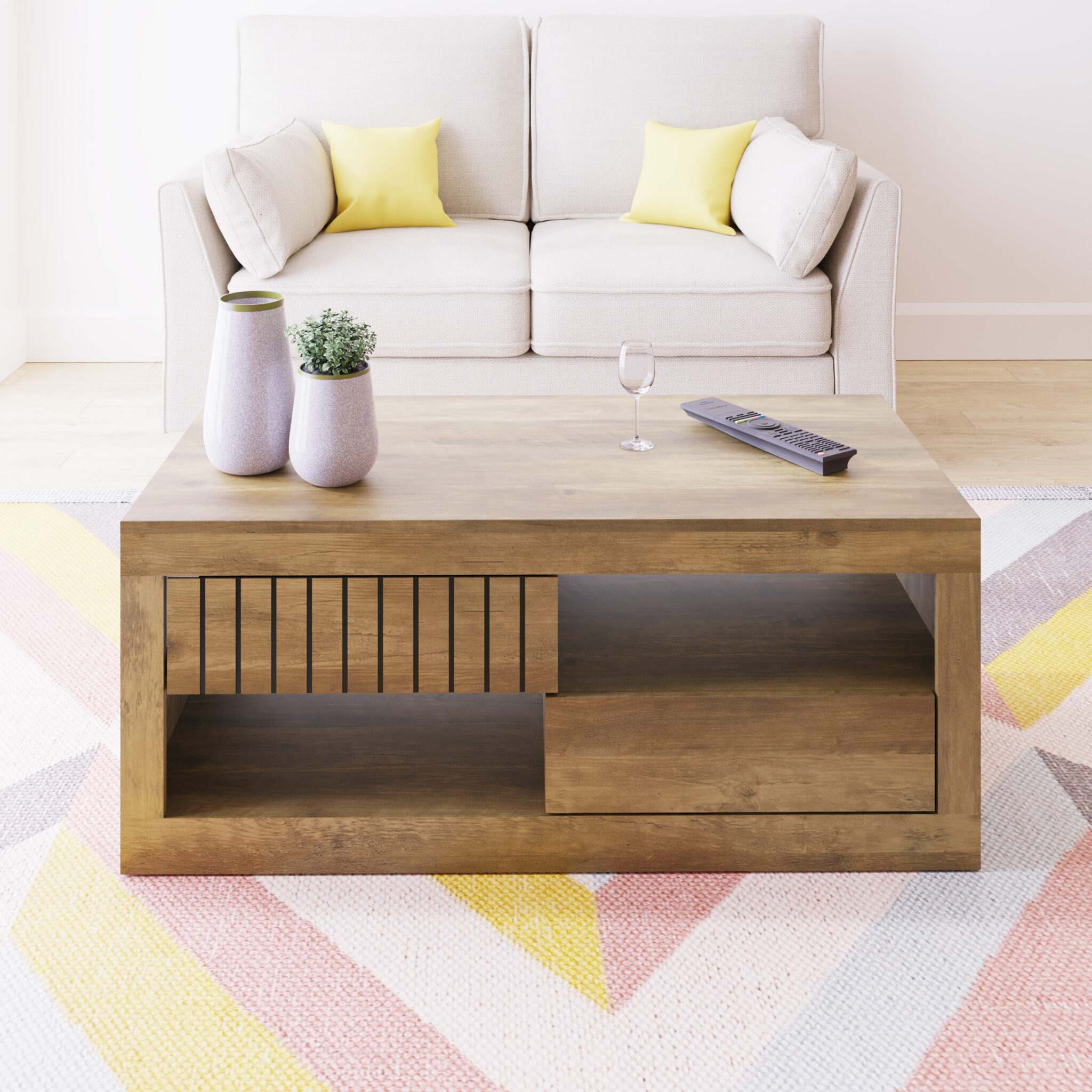 Fulham Coffee Table Knotty Oak Self Assembly Oak World