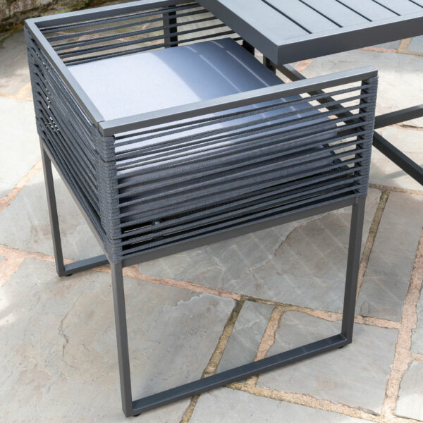 Sheringham Alu Rope Cube Dining Set