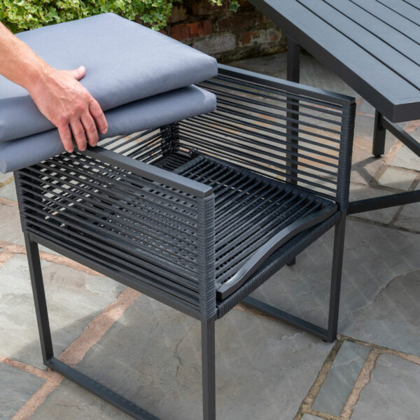 Sheringham Alu Rope Cube Dining Set