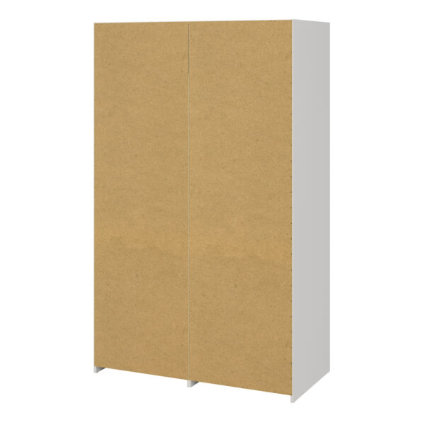 Line Wardrobe with 2 Doors + 2 Drawers in White and Jackson Hickory Oak | Assembly Required