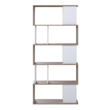 Maze White Open 4 Shelf Bookcase | Jackson Hickory Oak