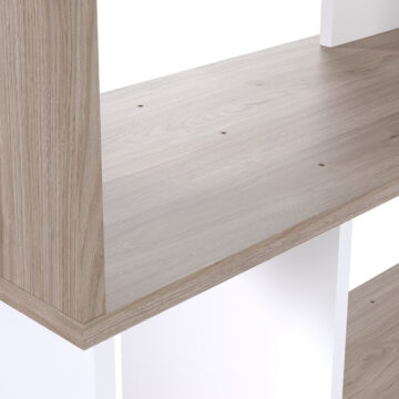 Maze White Open 4 Shelf Bookcase | Jackson Hickory Oak