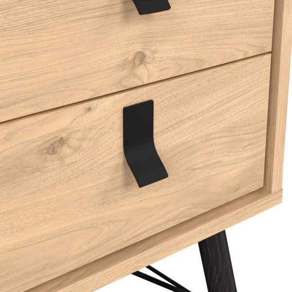 Ry Bedside Cabinet 2 Drawer in Jackson Hickory Oak | Assembly Required