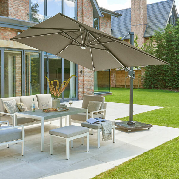 Royce Ambassador LED Nova Sun Carbon Parasol Grey