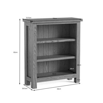Bywell Waxed Oak Low Bookcase