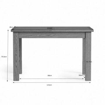 Bywell Waxed Oak Extending Dining Table | 4 – 6 Seater | 120-165cm