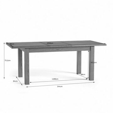 Bywell Waxed Oak Extending Dining Table | 6 – 8 Seater | 150-195cm