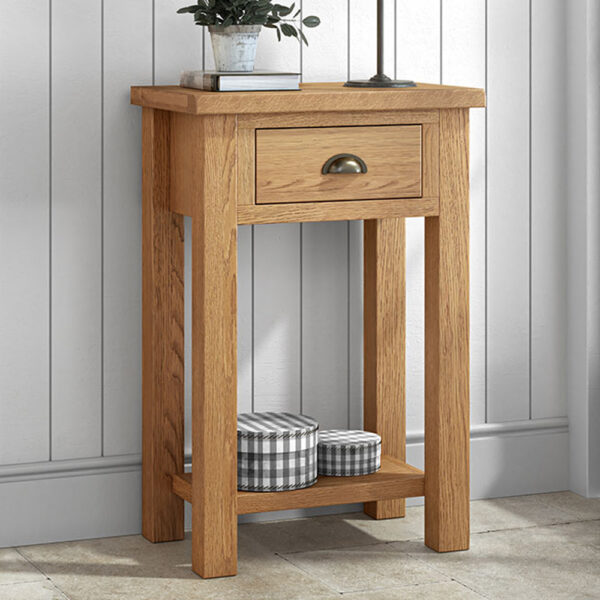 Ancroft Waxed Oak Telephone Table | Clearance