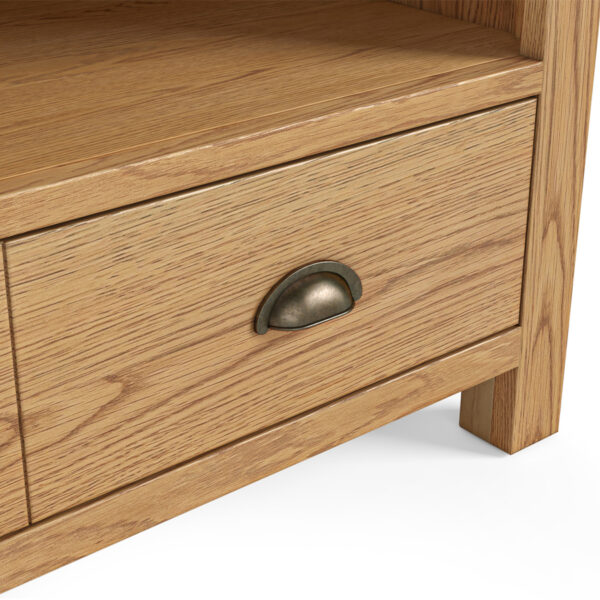 Ancroft Waxed Oak Small TV Unit | Fully Assembled | Clearance