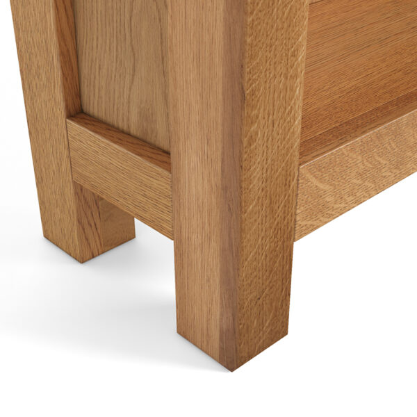 Bywell Waxed Oak Slim Bookcase | Self Assembly | Clearance
