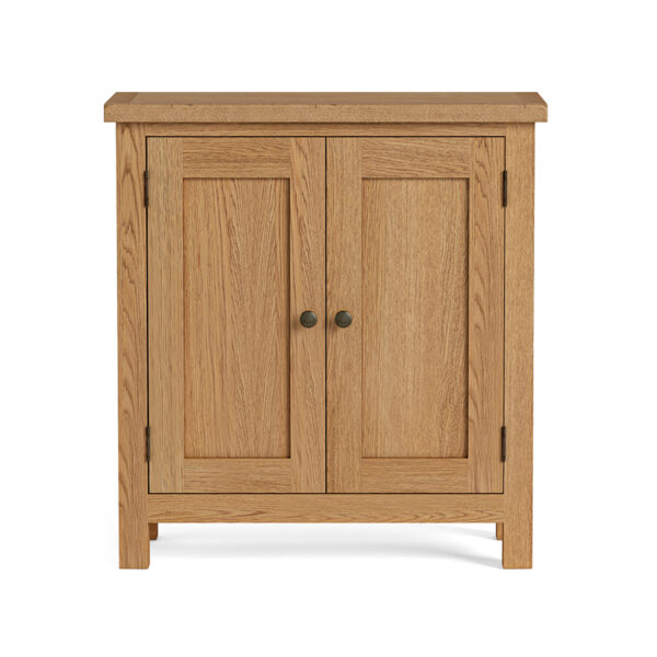 Bywell Waxed Oak Small Cabinet 2 Doors | Fully Assembled | Clearance