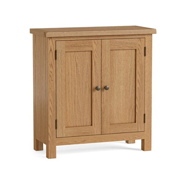 Bywell Waxed Oak Small Cabinet 2 Doors | Fully Assembled | Clearance