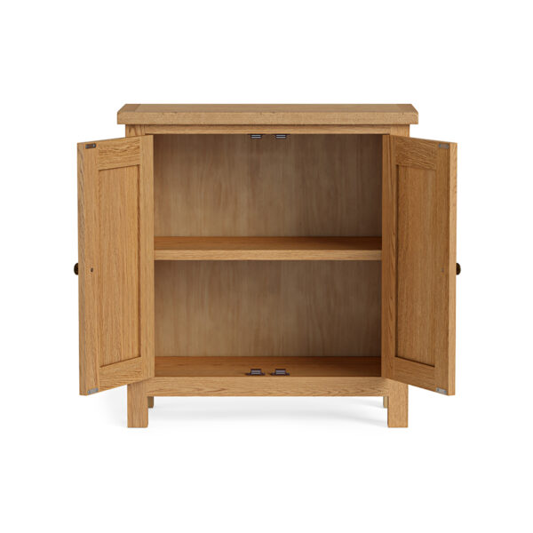 Bywell Waxed Oak Small Cabinet 2 Doors | Fully Assembled | Clearance