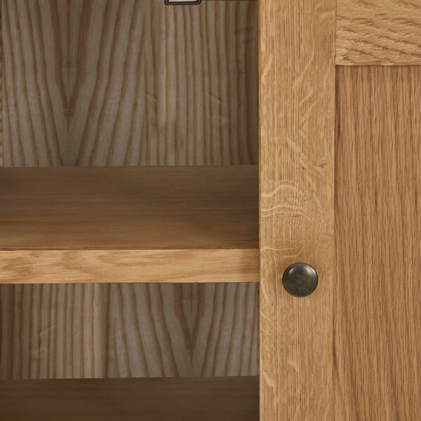 Bywell Waxed Oak Small Cabinet 2 Doors | Fully Assembled | Clearance