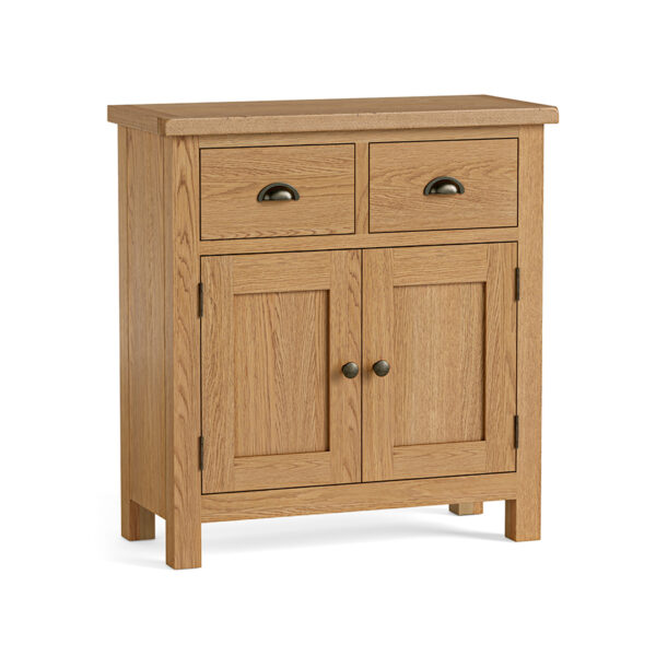 Ancroft Waxed Oak Mini Sideboard | Fully Assembled | Clearance