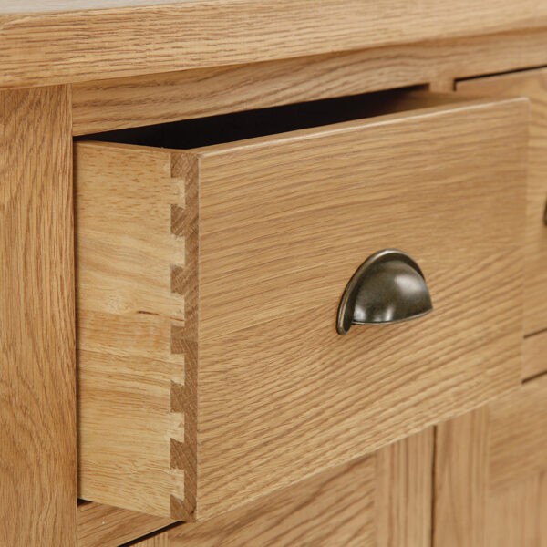 Ancroft Waxed Oak Mini Sideboard | Fully Assembled | Clearance