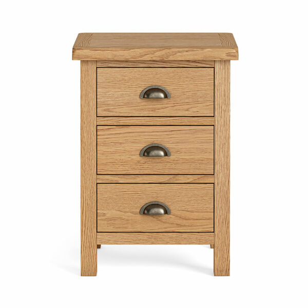 Ancroft Waxed Oak Bedside Cabinet | Fully Assembled | Clearance