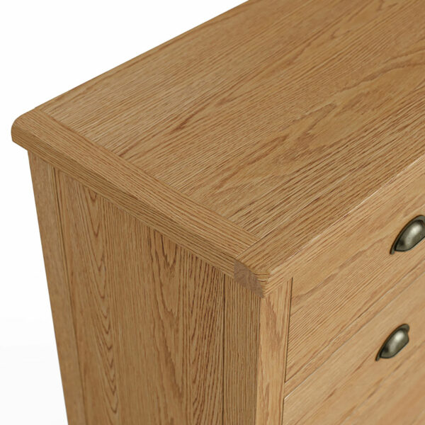 Ancroft Waxed Oak 4 Drawer Chest | Fully Assembled | Clearance