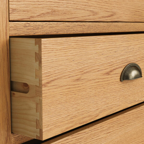Ancroft Waxed Oak 4 Drawer Chest | Fully Assembled | Clearance