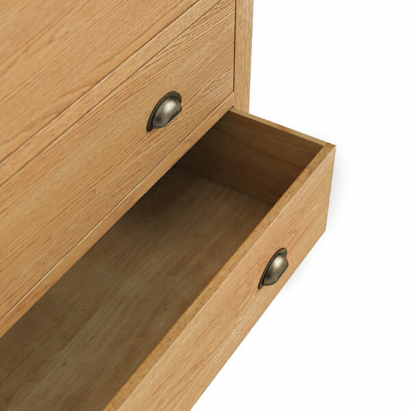 Ancroft Waxed Oak 2 over 3 Chest of Drawers | Fully Assembled