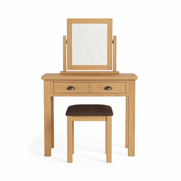 Ancroft Waxed Oak Dressing Table Set