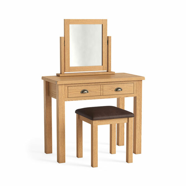 Ancroft Waxed Oak Dressing Table Set