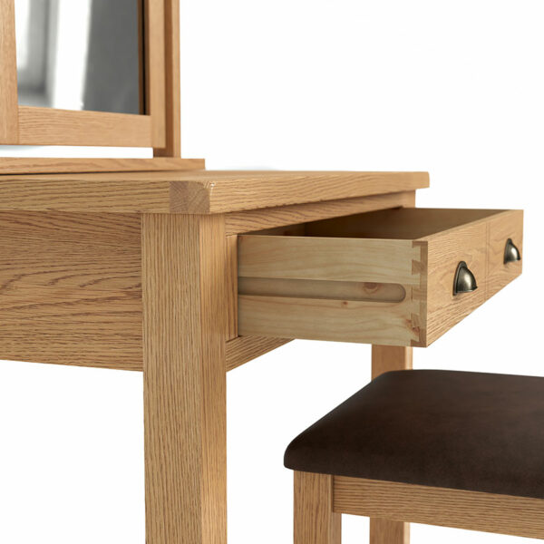 Ancroft Waxed Oak Dressing Table Set