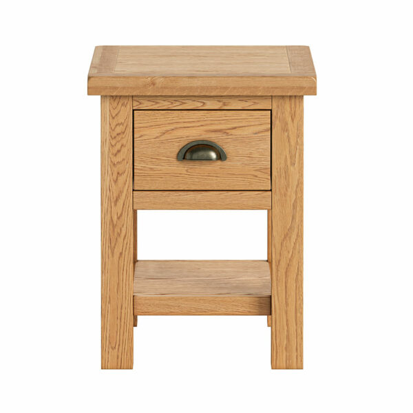 Ancroft Waxed Oak Lamp Table | Bedside Table | Fully Assembled
