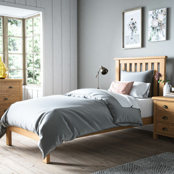 Ancroft Waxed Oak 4 Drawer Chest | Fully Assembled | Clearance