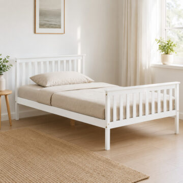 Oxford White 4'6 Double Bed
