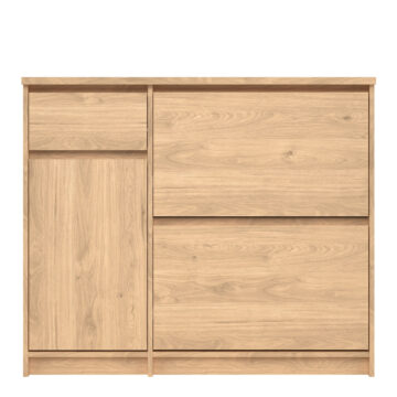 Moderno 1 Door 1 Drawer Shoe Cabinet | Jackson Hickory Oak