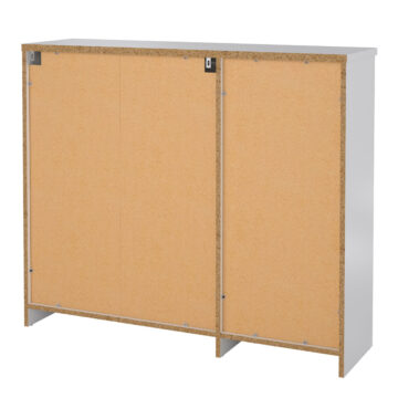 Moderno White Gloss 1 Door 1 Drawer Shoe Cabinet