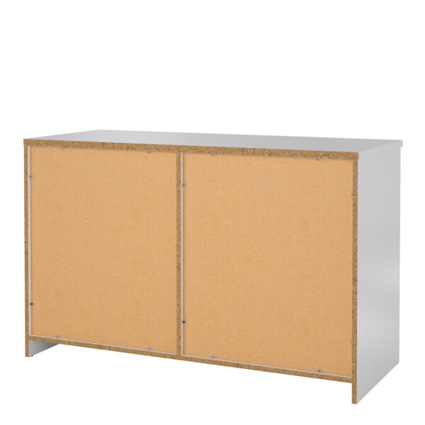 Moderno Storage Unit with 1 Sliding Door and 3 Drawers in White High Gloss | Self Assembly