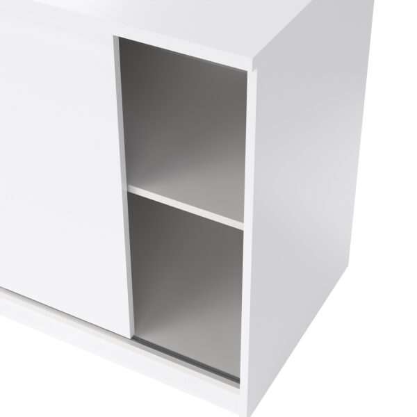 Moderno Storage Unit with 1 Sliding Door and 3 Drawers in White High Gloss | Self Assembly